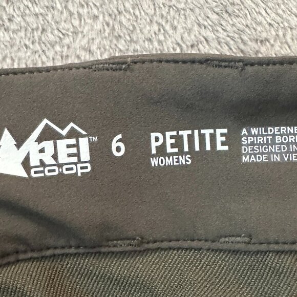 *hemmed* REI Co-Op Green Nylon Outdoor Hiking Pants Women's 6 Petite - Picture 4 of 8